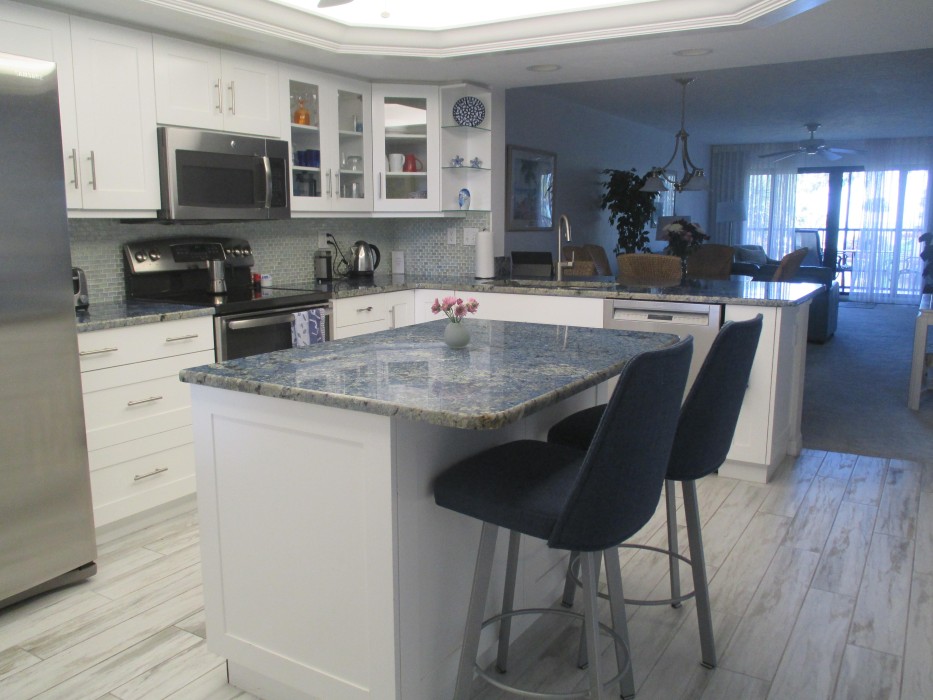 Kitchen viewed from condo entrance