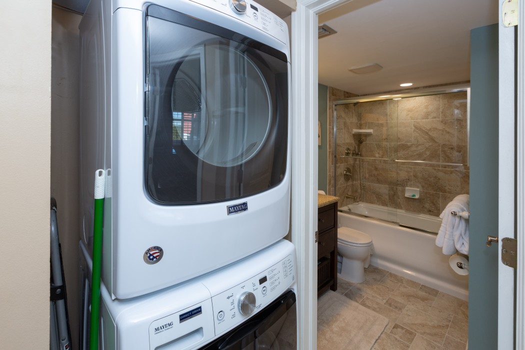 Laundry area and Guest Bathroom