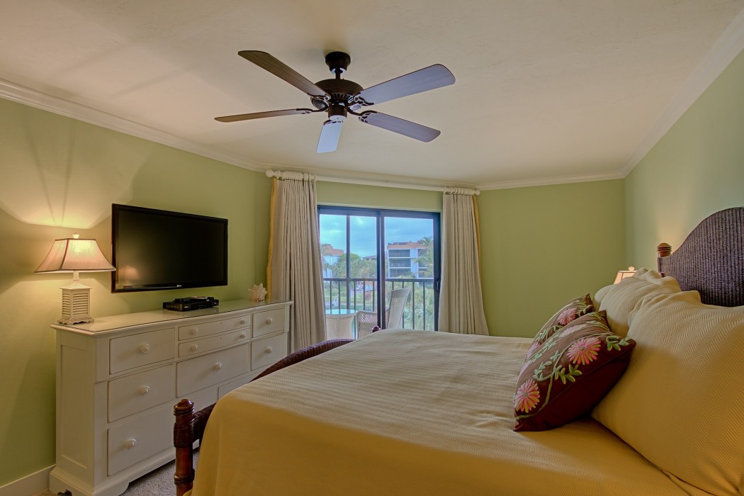 KING BEDROOM WITH LAGOON AND GULF VIEWS