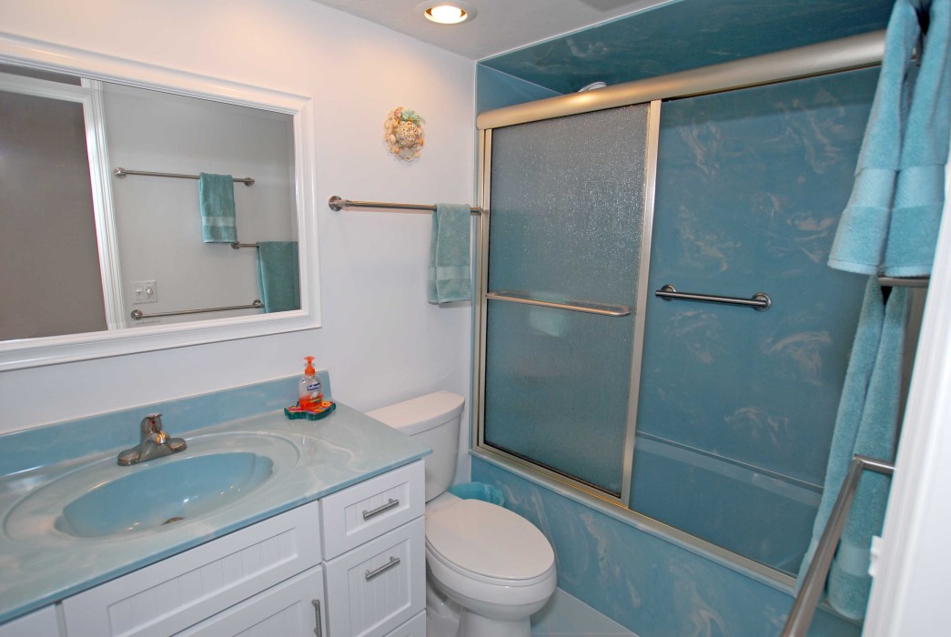 Updated Guest Bathroom with marble.