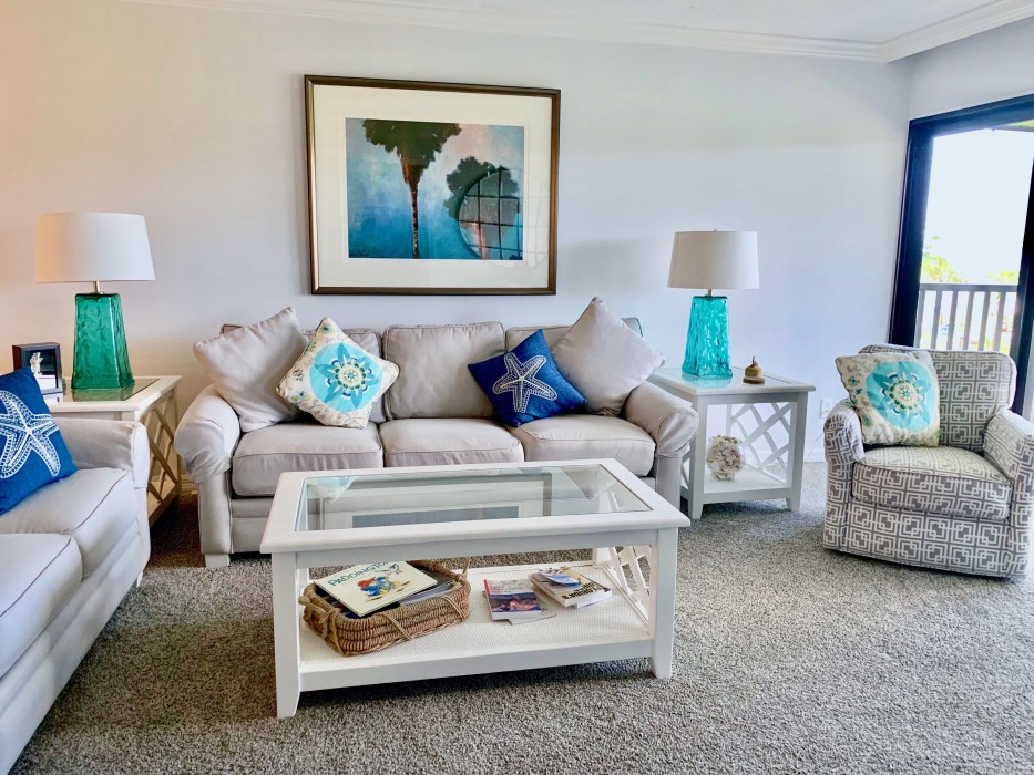 Newly Updated Living Room with Queen Sleeper Sofa