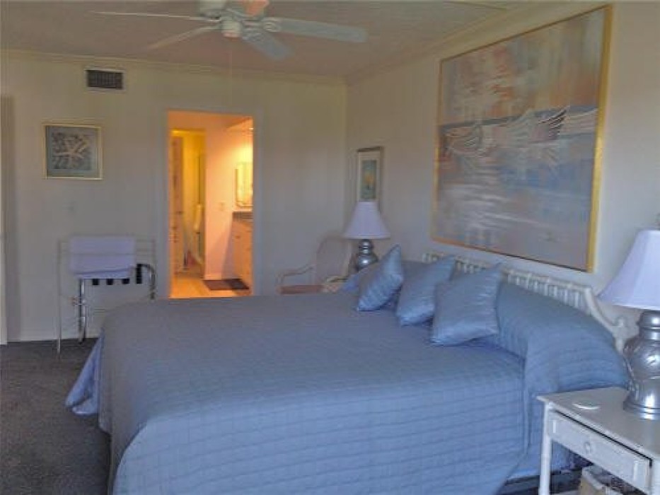 King size bed with flat screen TV