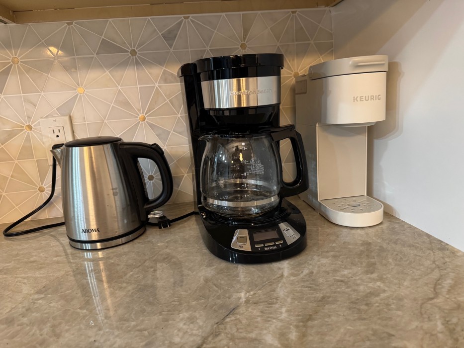 The kitchen is fully outfitted and ready for gourmet cooking