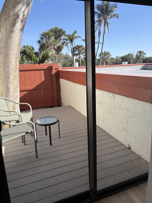 Private patio off of the kitchen.
