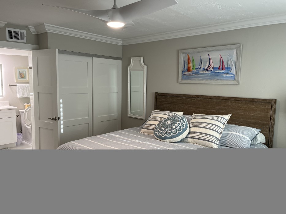 Private entrance to guest bathroom