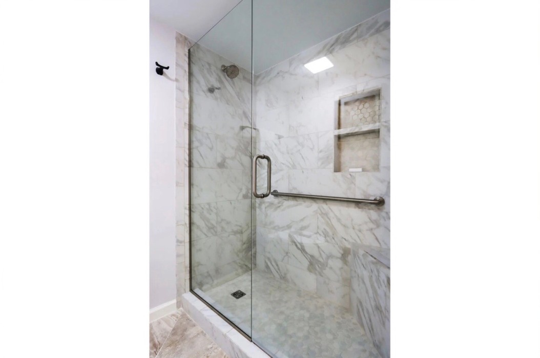 Master bathroom walk in shower
