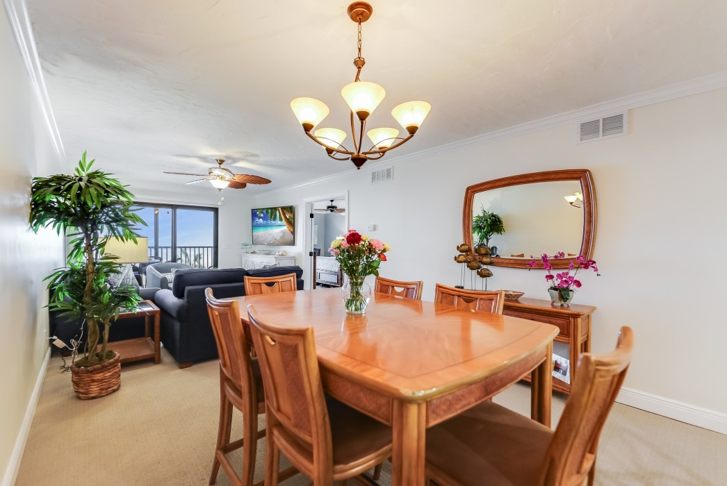 Tablecloths are available for use in the console under the mirror or placemats in the console under the living room television.