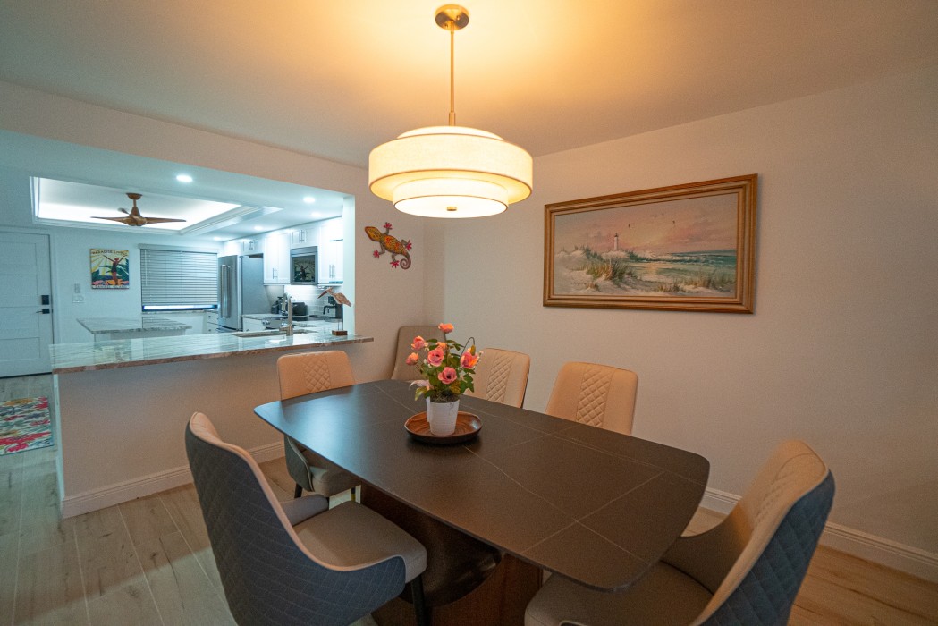Dining Area and View of Kitchen