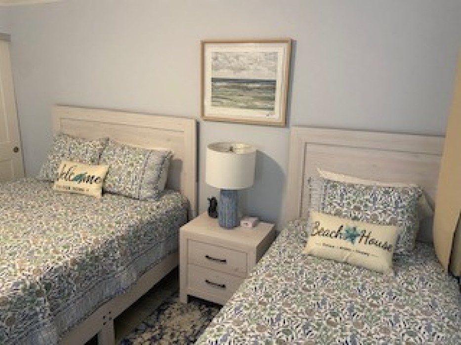 Queen and twin in second bedroom