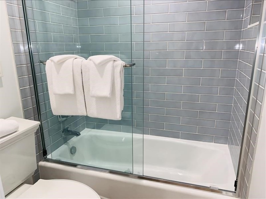 Deluxe shower/bathtub combo for relaxation and ease when bathing small children