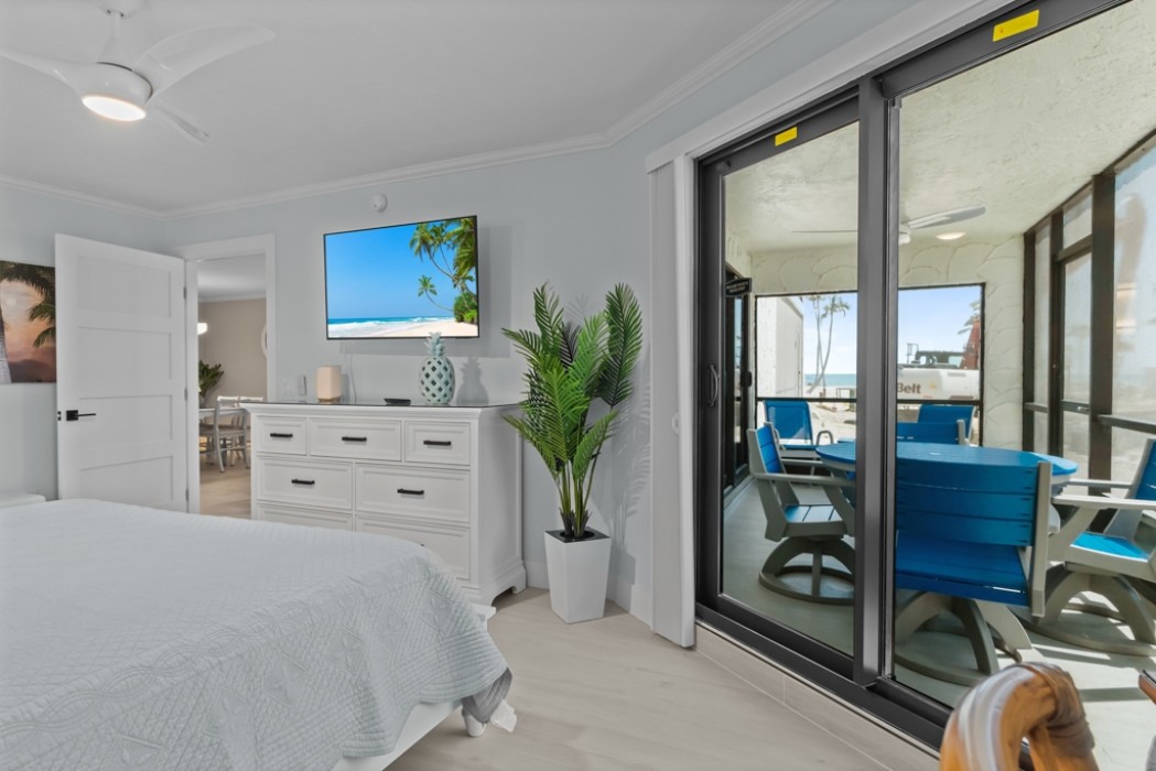 MB looking out the patio