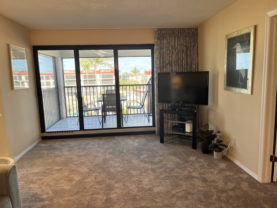 Living room with flat screen TV