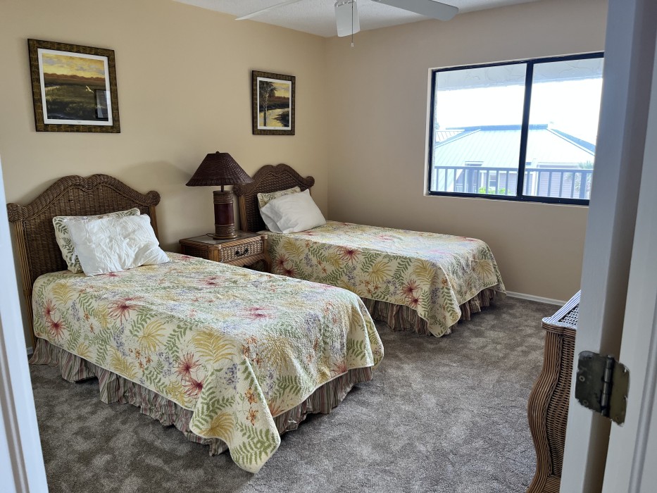Guest bedroom with flat screen TV
