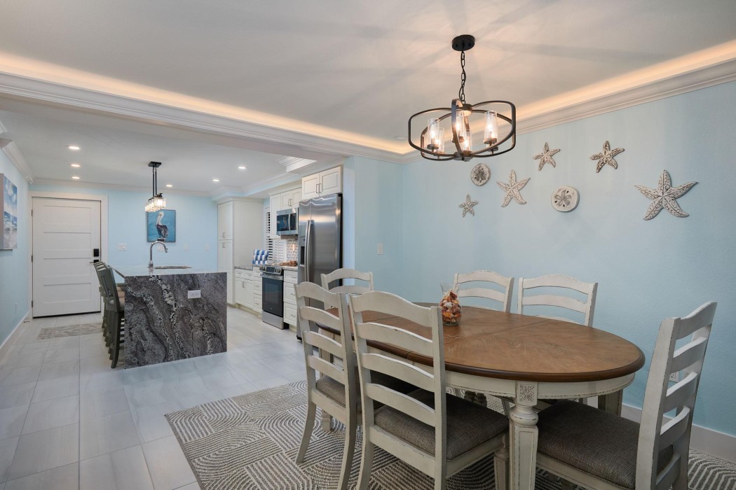 Dining area and kitchen