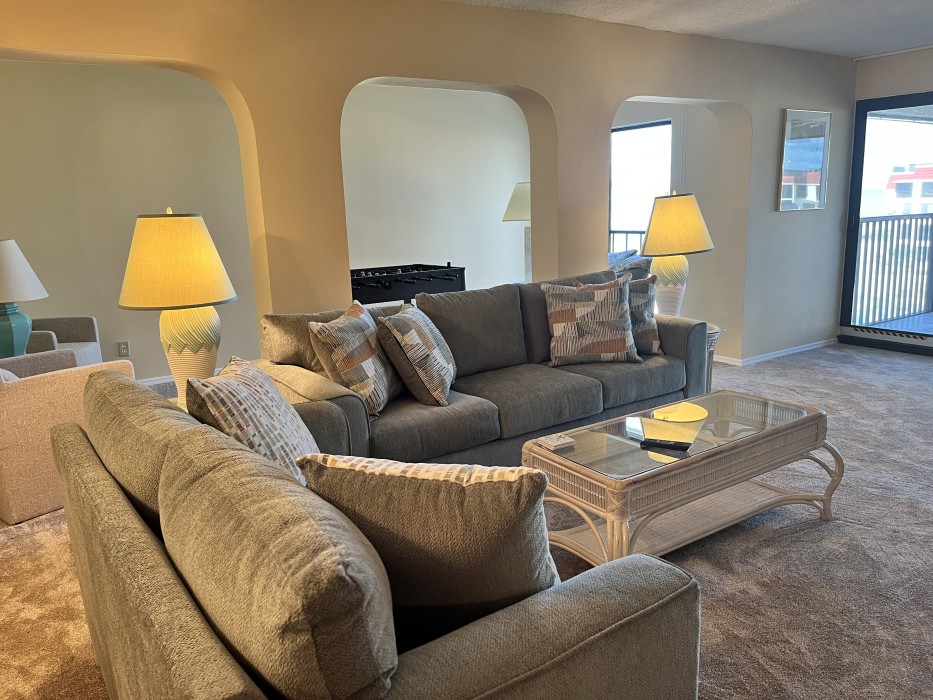 Living room with flat screen TV