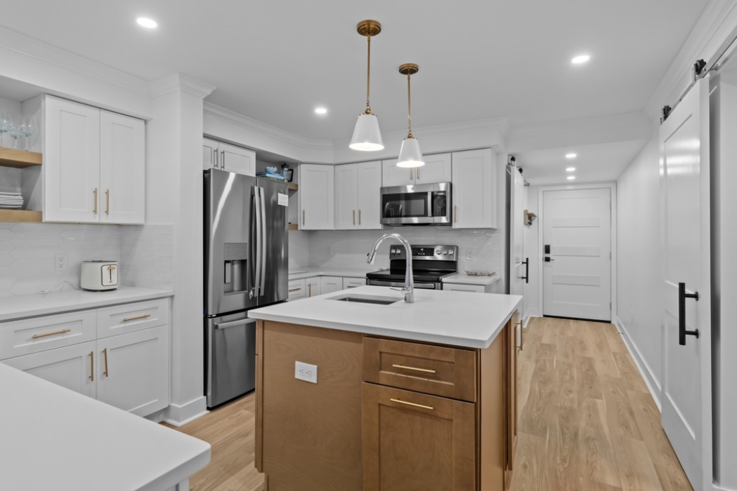 Kitchen with new island