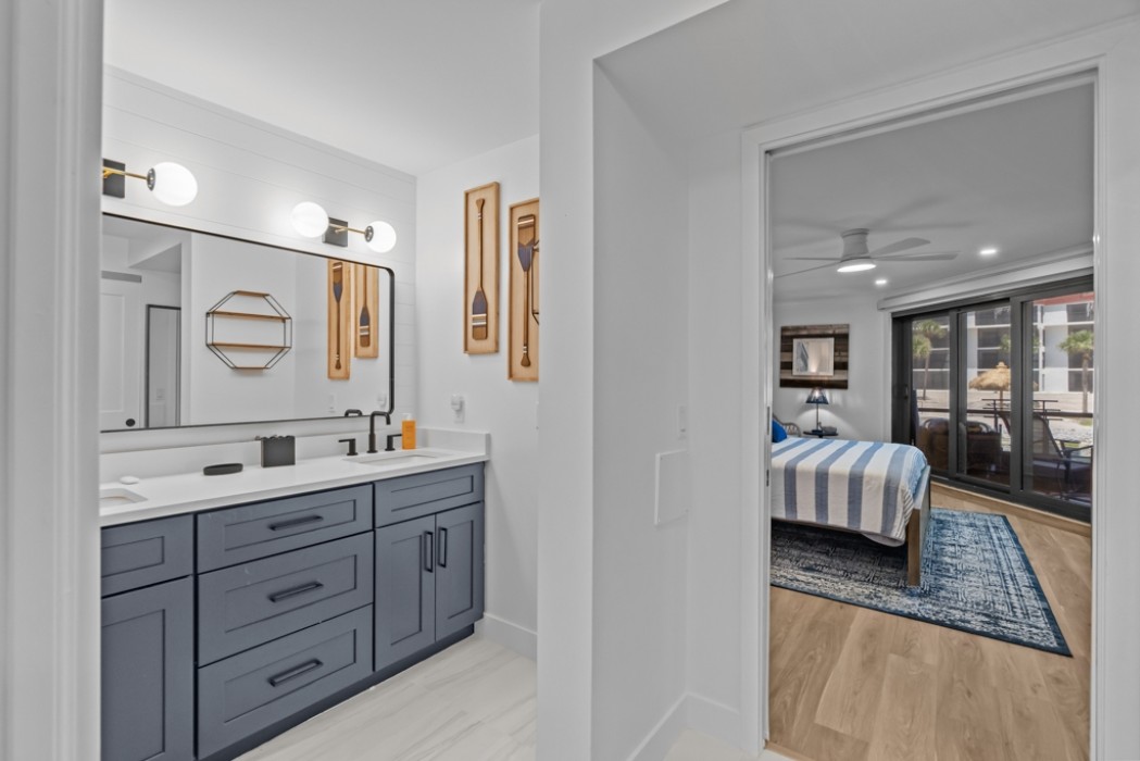 Master bathroom with double vanity