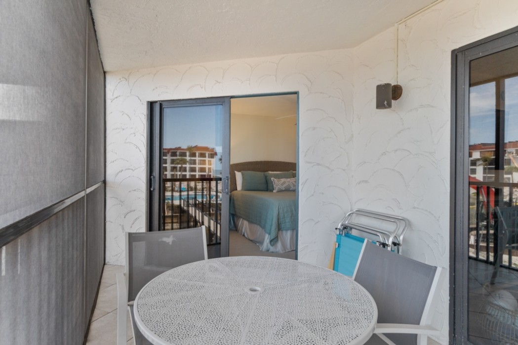 Patio looking at sliding door to MB