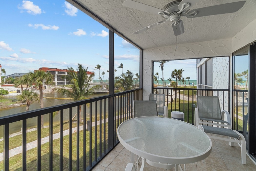 View from screened-in patio