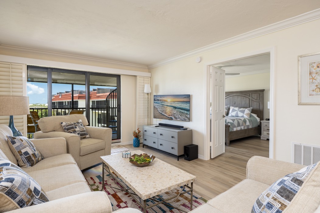 The family room has ample seating and HDTV for watching favorite movies and shows! Stream music thru the soundbar.