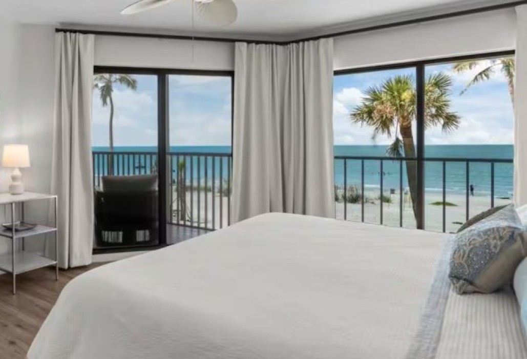 Master Bedroom with panoramic Gulf views