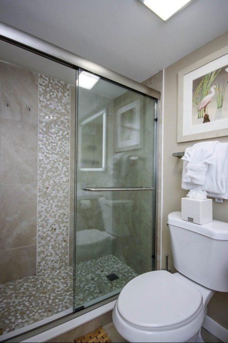 The second bathroom  walk in shower