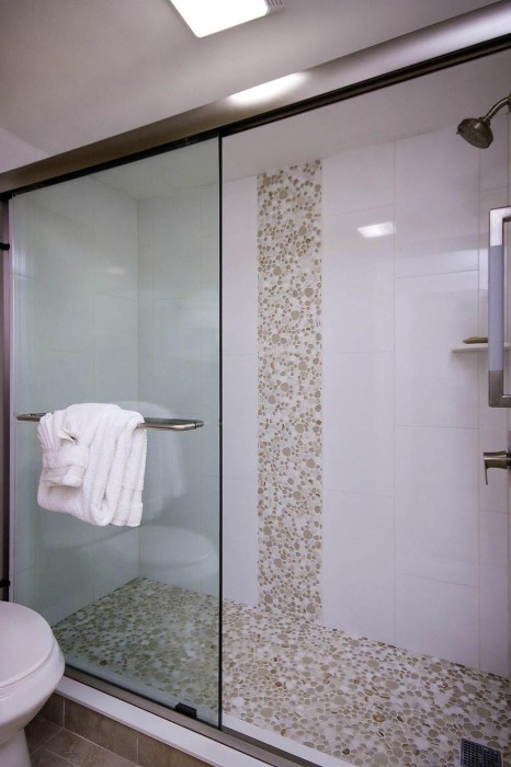 The master bath walk in shower