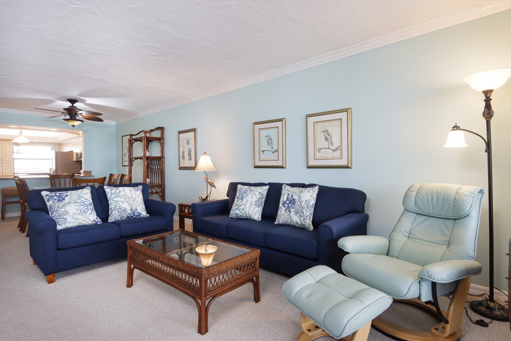 Living area with gulf views