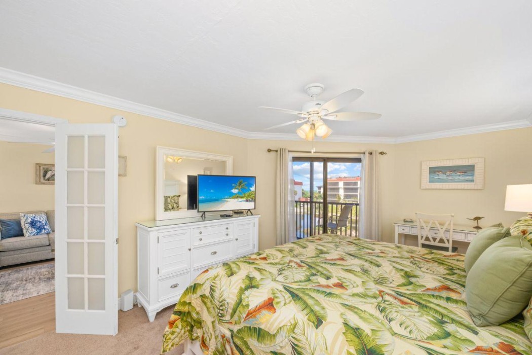 Master bedroom with desk for work