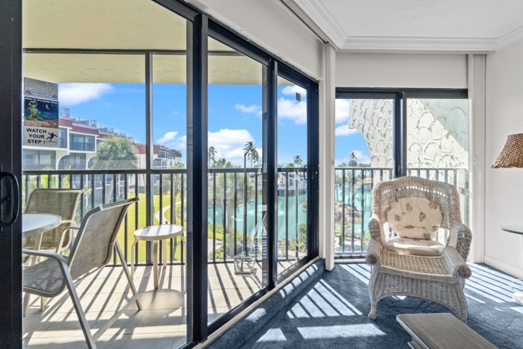 Master bedroom w/private entrance to patio and view