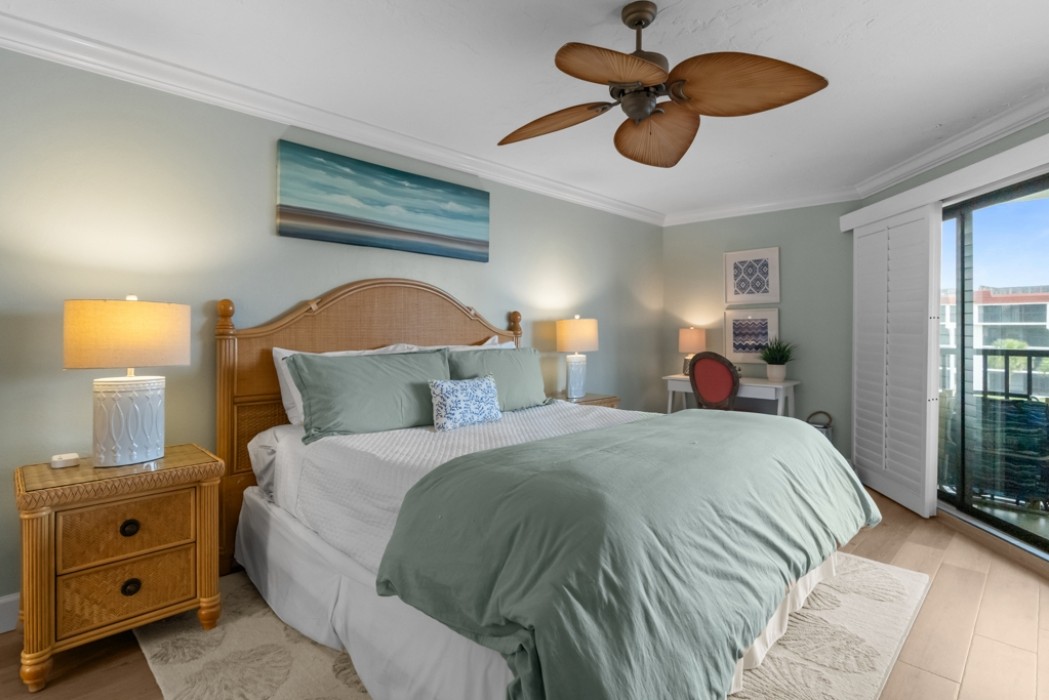 Master bedroom with king bed